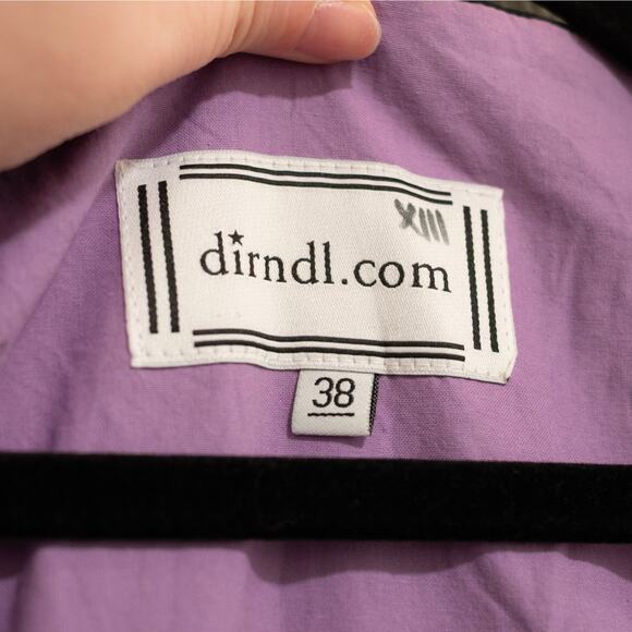 Dirndl.com Josephine Dress Black Purple Folk Oktoberfest Halloween Costume SZ M - Picture 4 of 6